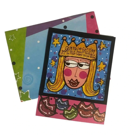 JUST FOR FUN Greeting Cards Blonde Queen Princess Leanin' Tree Lori Wiseman NOS - Picture 2 of 15